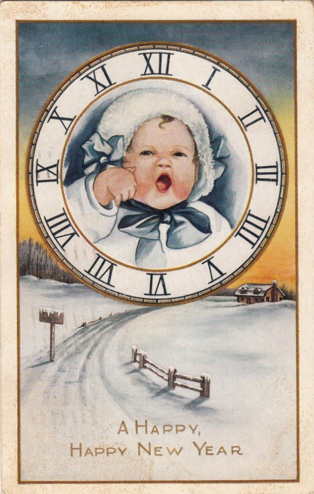 Lovely vintage New Year card (23)