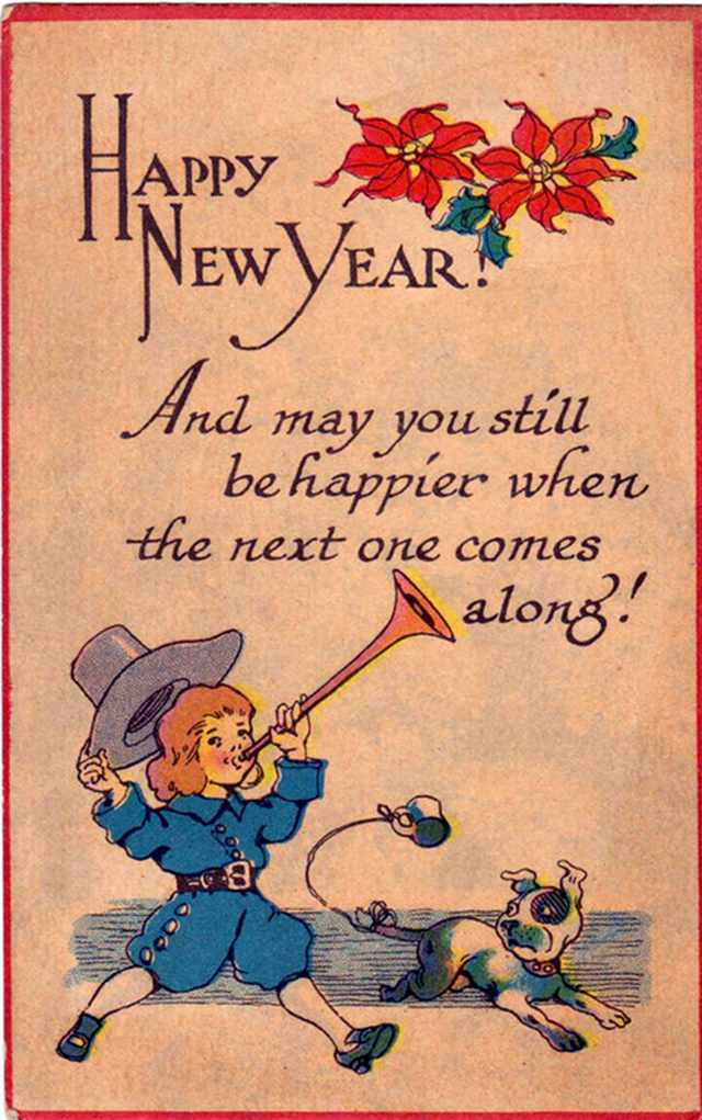 Lovely vintage New Year card (6)